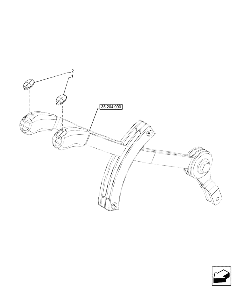 Схема запчастей Case IH FARMALL 110CL - (90.108.385) - VAR - 759022, 759023 - 2 REMOTE CONTROL VALVES, W/O DIVERTER, LEVER, DECAL, CAB (90) - PLATFORM, CAB, BODYWORK AND DECALS