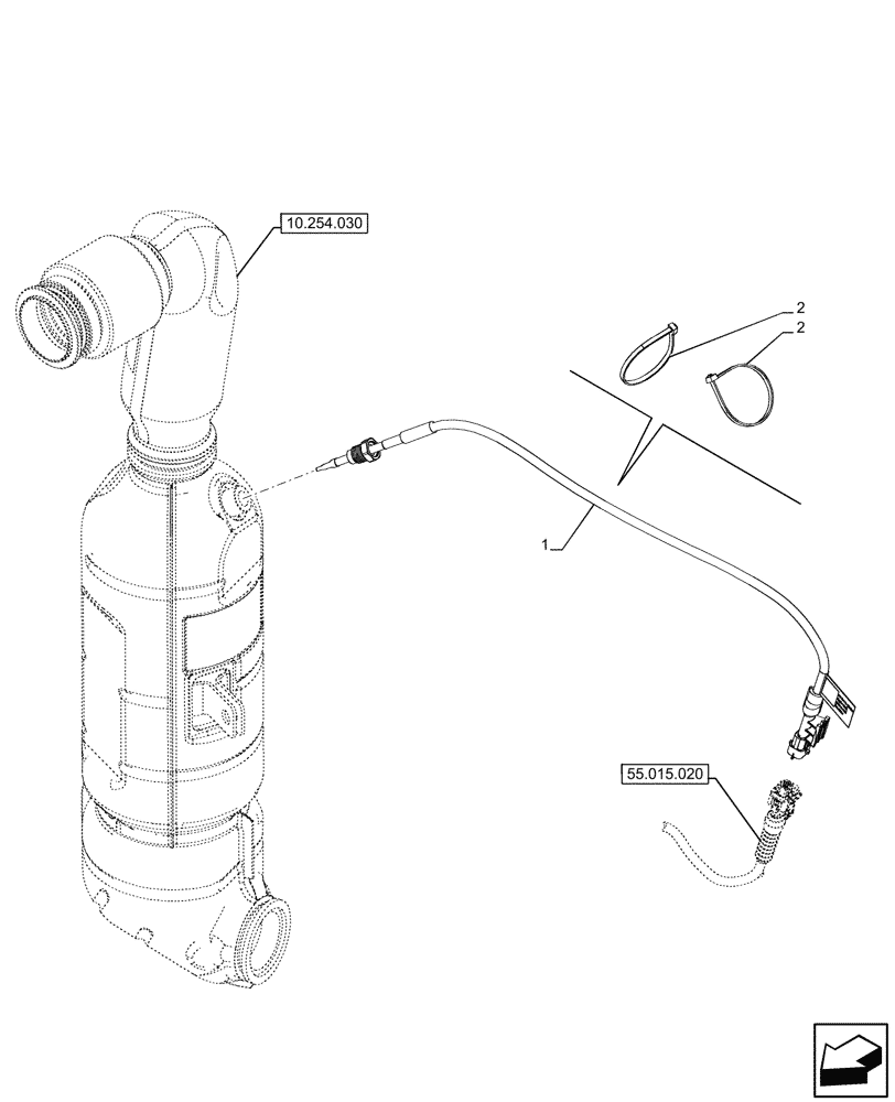 Схема запчастей Case IH FARMALL 110CL - (55.014.050) - VAR - 759324, 759325 - TEMPERATURE SENDER (55) - ELECTRICAL SYSTEMS