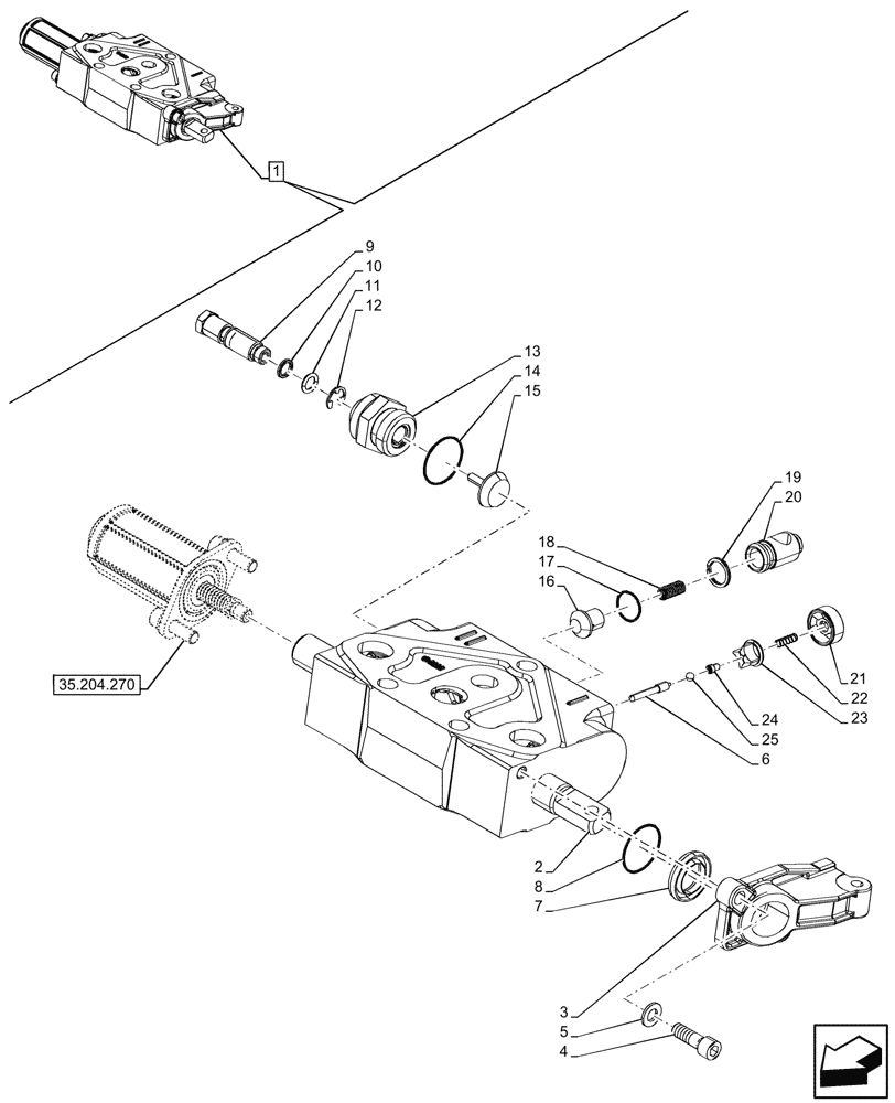 Схема запчастей Case IH FARMALL 90CL - (35.204.260) - VAR - 759023, 759024 - 3 REMOTE CONTROL VALVES, COMPONENTS (35) - HYDRAULIC SYSTEMS