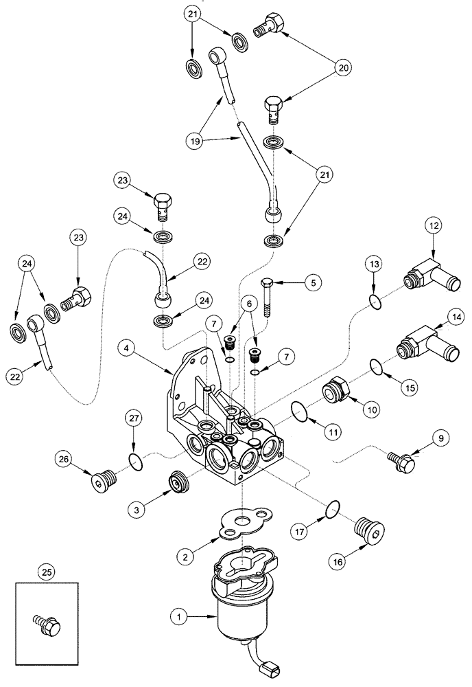 Схема запчастей Case IH SPX4410 - (03-027) - PUMP - FUEL TRANSFER (01) - ENGINE