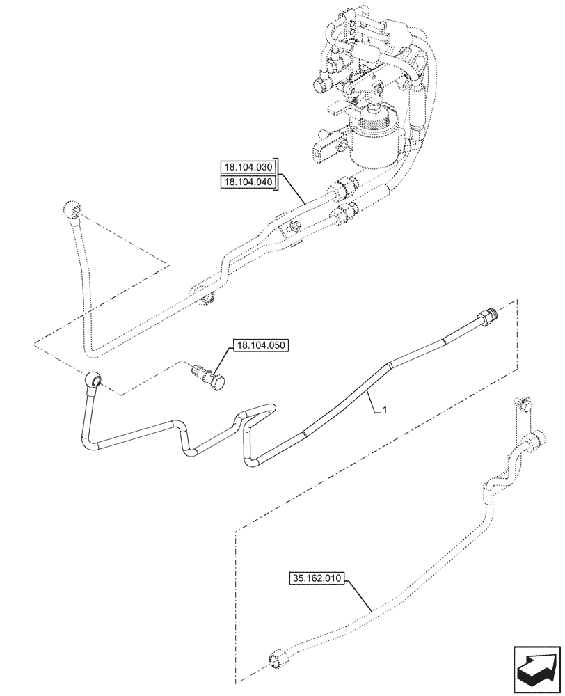 Схема запчастей Case IH FARMALL 90CL - (18.104.150) - VAR - 743522, 759019 - PTO CLUTCH, CONTROL, LINES (18) - CLUTCH