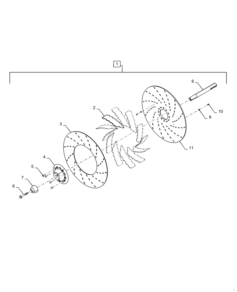 Схема запчастей Case IH 2330 - (75.100.28) - FAN IMPELLER L - Field Processing