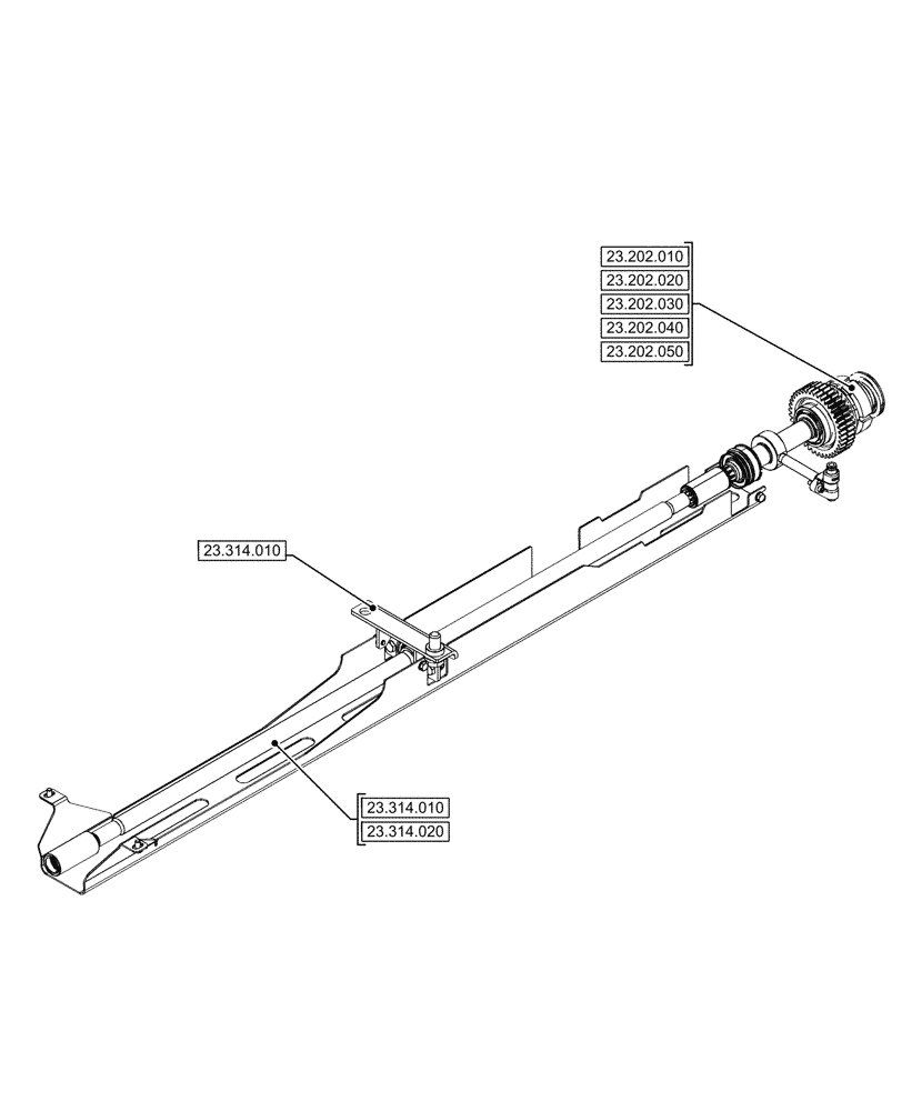 Схема запчастей Case IH FARMALL 110CL - (23.000.00) - SECTION INDEX - FOUR WHEEL DRIVE SYSTEM (23) - FOUR WHEEL DRIVE SYSTEM