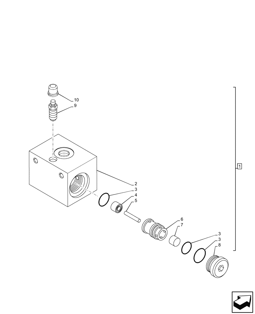 Схема запчастей Case IH PUMA 200 - (33.202.AP[08]) - VAR - 337481, 337484, 337488, 391155, 758038, 758041, 758043 - PILOT VALVE, BRAKE LINE (33) - BRAKES & CONTROLS