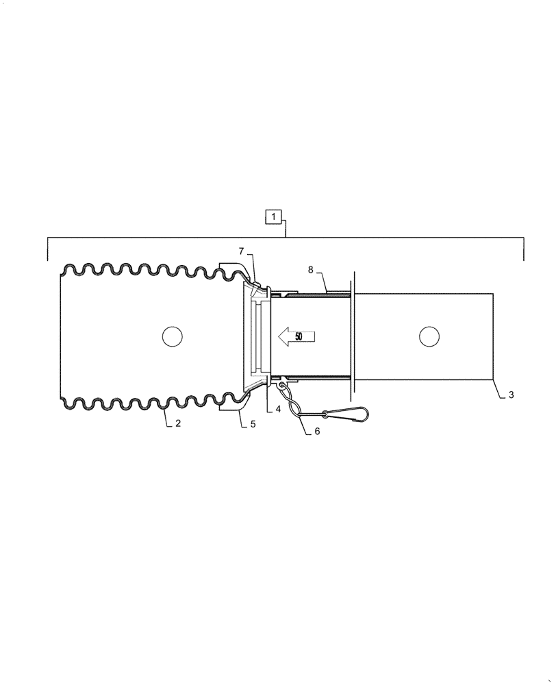Схема запчастей Case IH 2412-30 - (20.03.04[01]) - KIT PTO HALF SHAFT SHIELD (58) - ATTACHMENTS/HEADERS