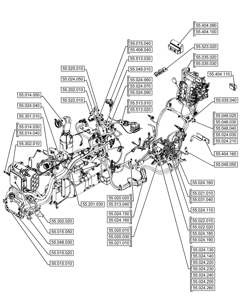 Схема запчастей Case IH FARMALL 100CL - (55.000.00[01]) - SECTION INDEX - ELECTRICAL SYSTEMS (55) - ELECTRICAL SYSTEMS