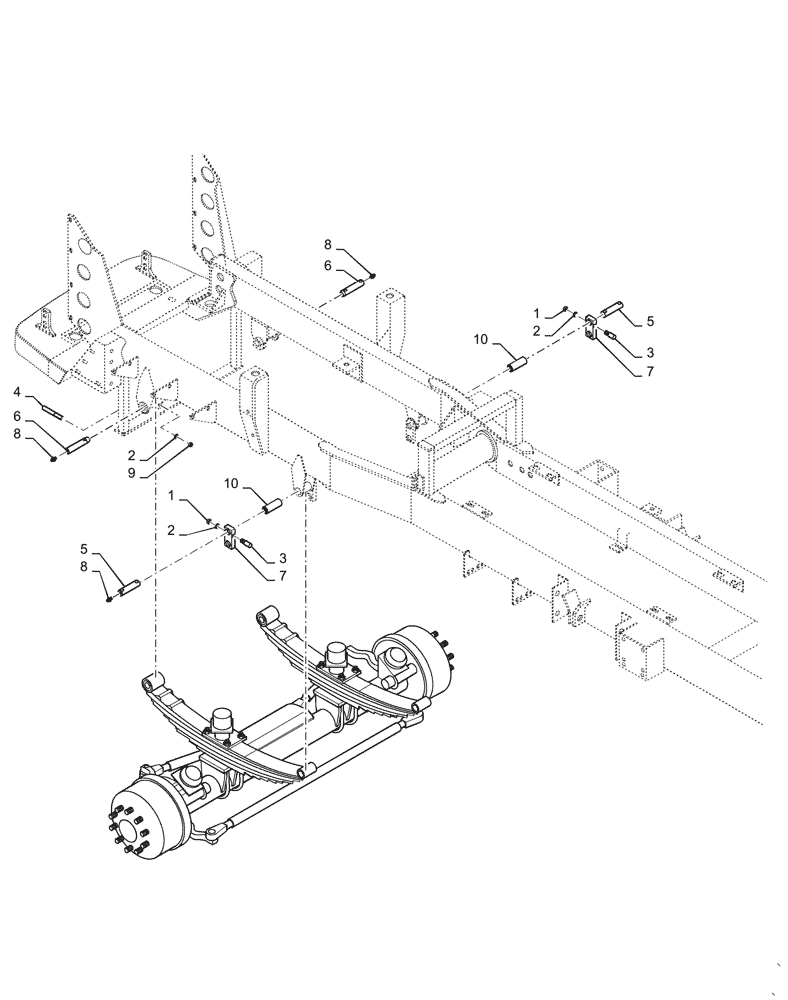 Схема запчастей Case IH TITAN 4040 - (25.400.AM[02]) - FRONT AXLE, MOUNTING PARTS (25) - FRONT AXLE SYSTEM