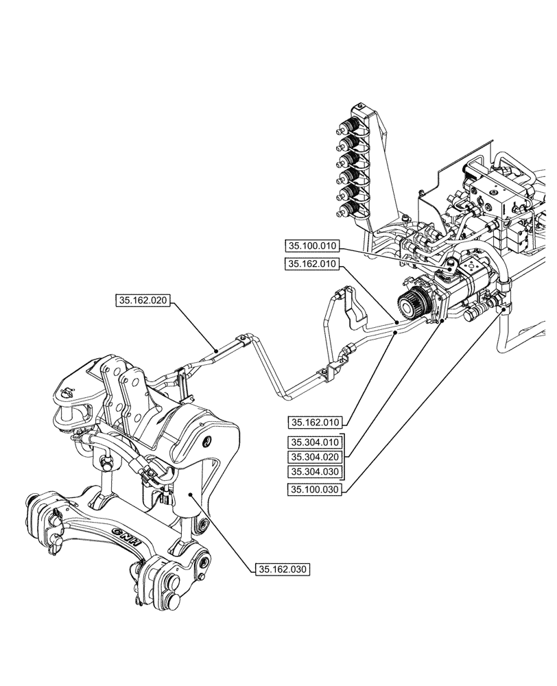 Схема запчастей Case IH FARMALL 80CL - (35.000.00[01]) - SECTION INDEX - HYDRAULIC SYSTEMS (35) - HYDRAULIC SYSTEMS