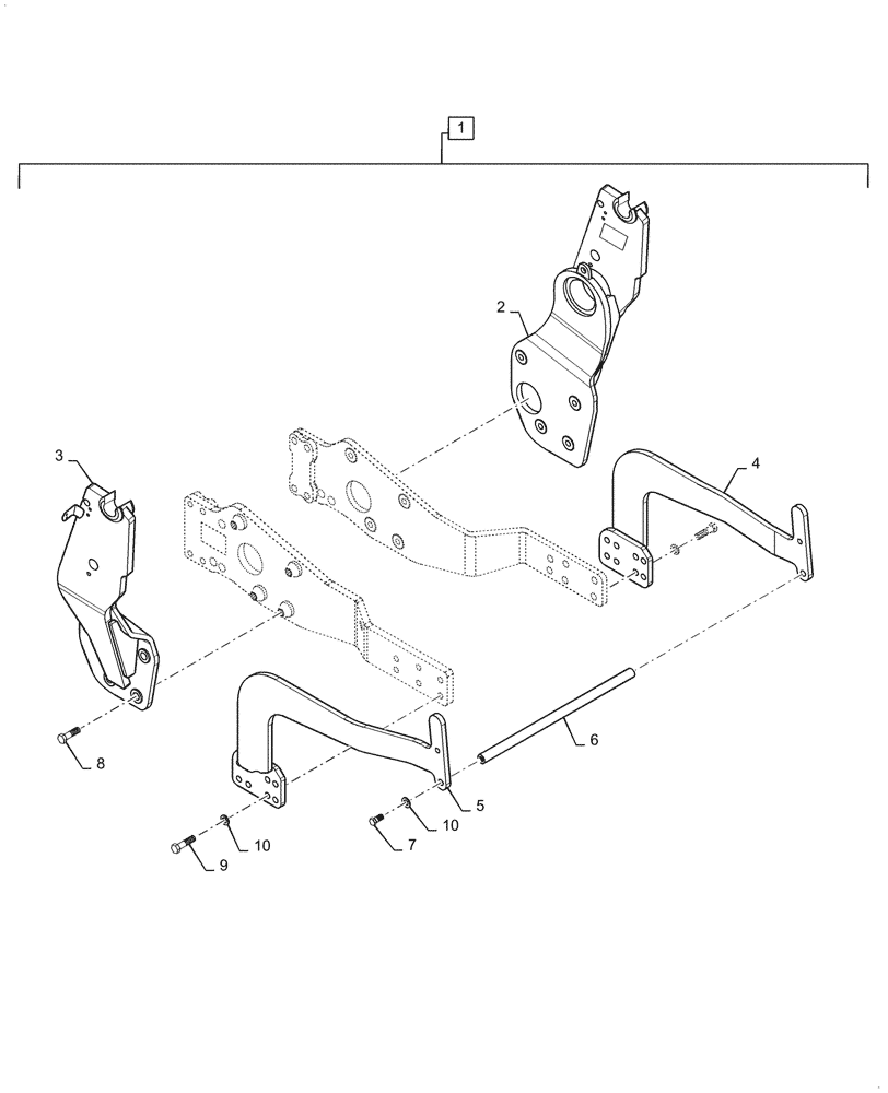Схема запчастей Case IH L775 - (39.100.321[03]) - VAR - 713766006 - UPRIGHTS MOUNTING PARTS (AFTER APRIL 1 2017) (39) - FRAMES AND BALLASTING