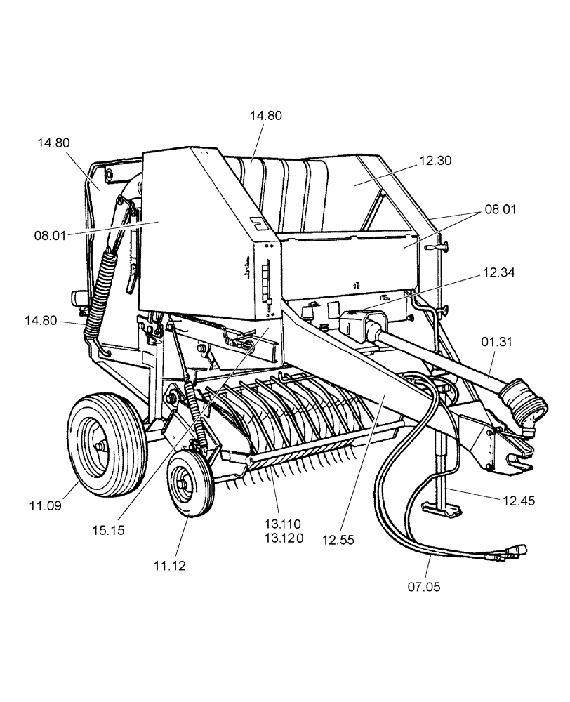 Схема запчастей Case IH RB444 - (MAIN INDEX[RB444]) - PICTORIAL INDEX - MAIN SECTIONS (00) - GENERAL