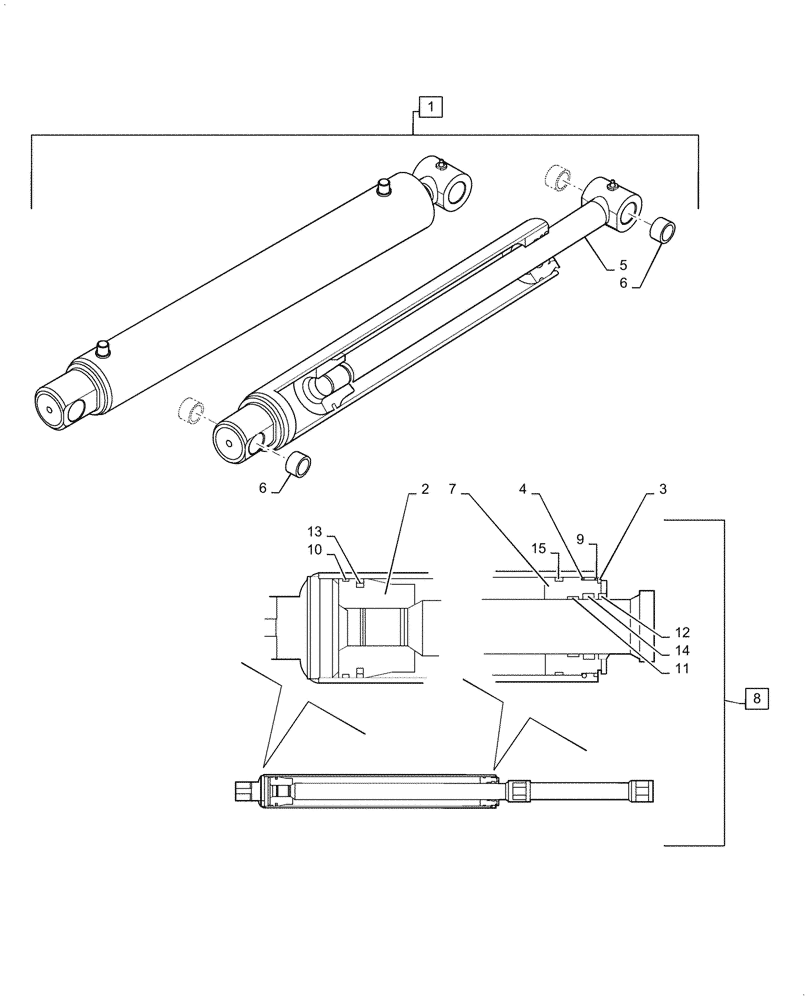 Схема запчастей Case IH L780 - (35.701.110) - BOOM LIFT CYLINDER - MSL (35) - HYDRAULIC SYSTEMS
