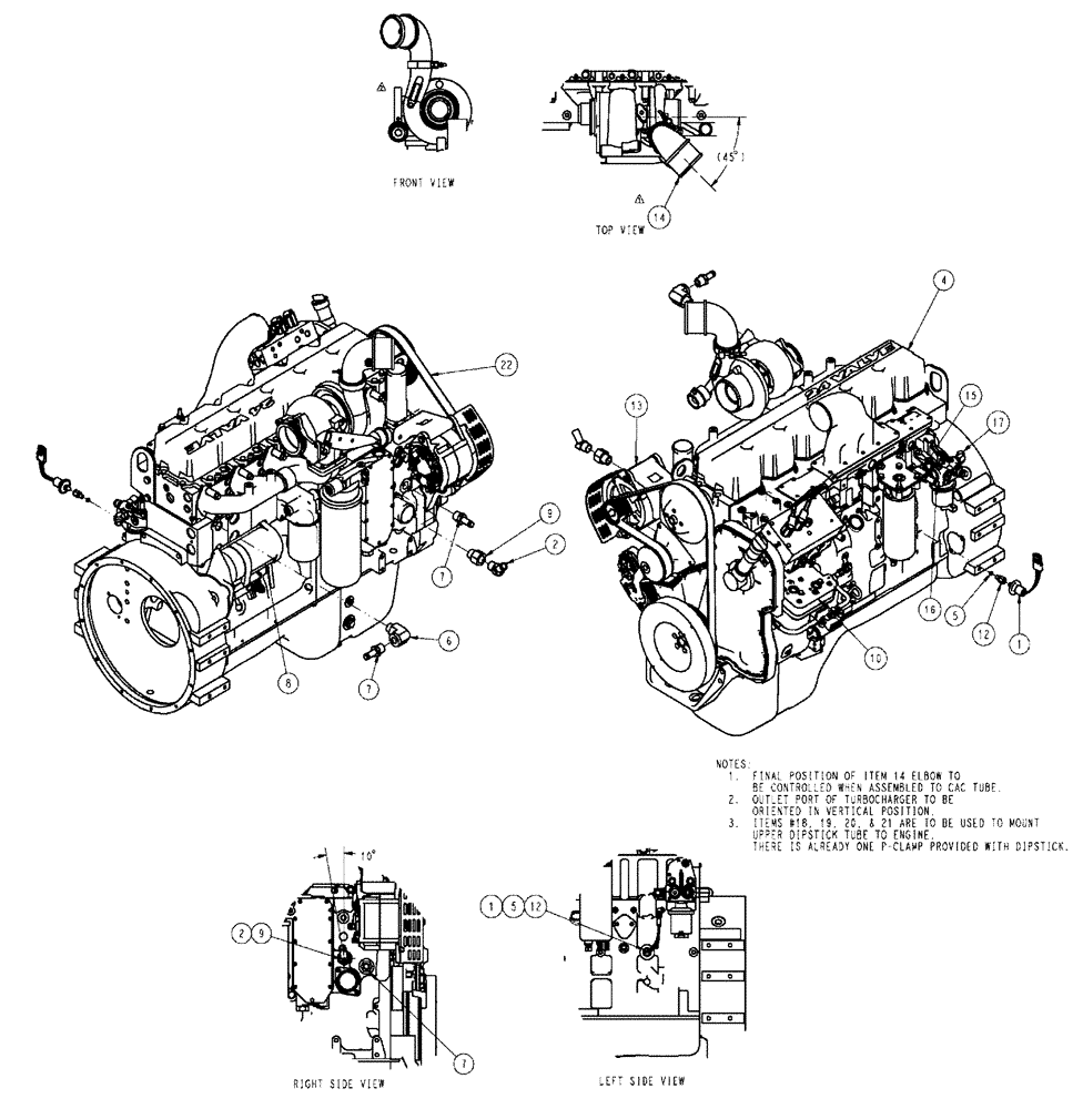 Схема запчастей Case IH FLX4010 - (02-002) - ENGINE GROUP, FLX4510 (01) - ENGINE