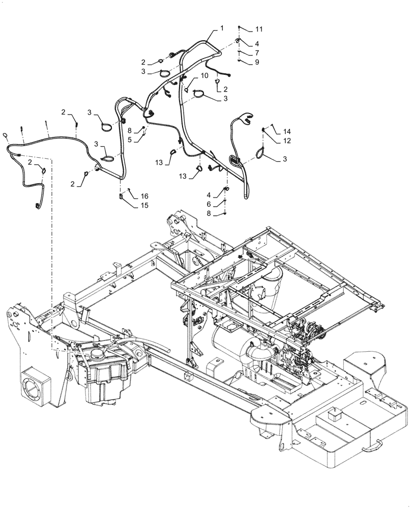 Схема запчастей Case IH WD2504 - (55.988.AD[01]) - ENGINE & SCR ELECTRIC SYSTEM CONTROL (55) - ELECTRICAL SYSTEMS