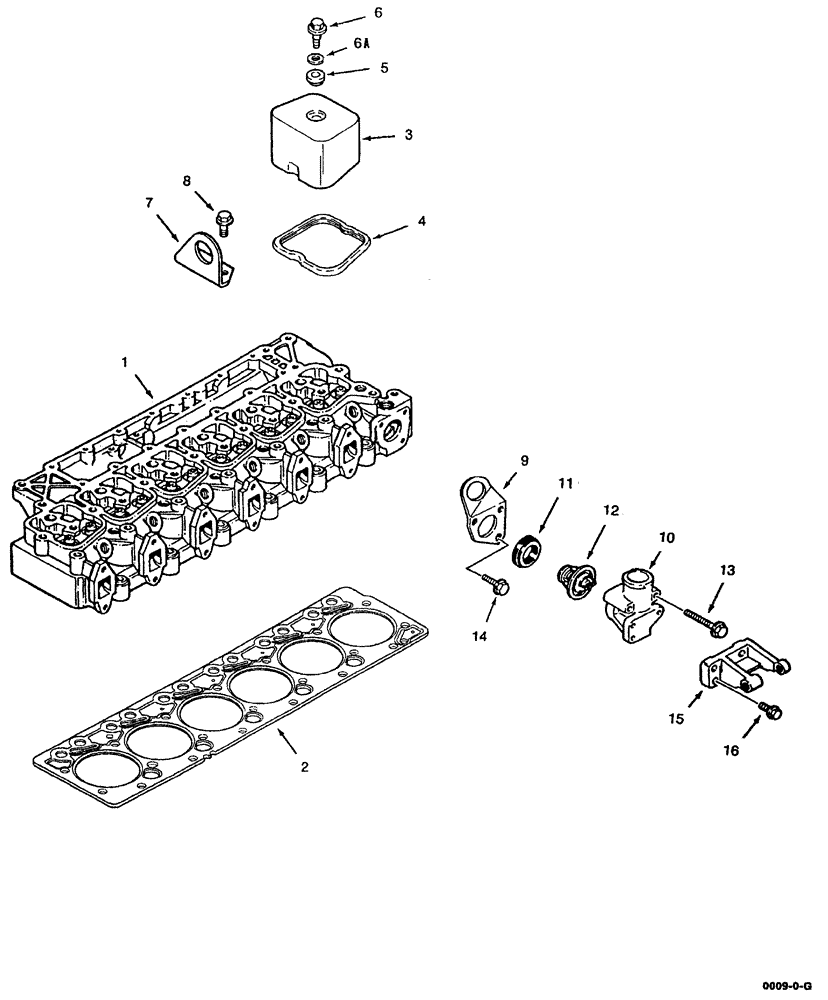 Схема запчастей Case IH 8880 - (10-022) - CYLINDER HEAD COVERS, THERMOSTAT AND HOUSING - 6T-590 EMISSIONS CERTIFIED ENGINE (10) - ENGINE