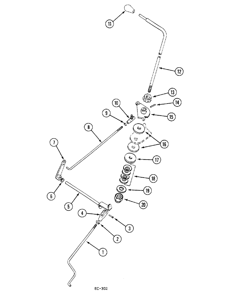 Схема запчастей Case IH 685 - (3-162) - GOVERNOR CONTROLS - BOSCH (03) - FUEL SYSTEM