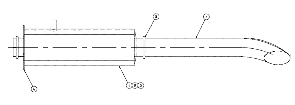 Схема запчастей Case IH FLX3300B - (02-051) - MUFFLER ASSEMBLY (FLX3300B CAT ENGINE & FLX3330B) (01) - ENGINE