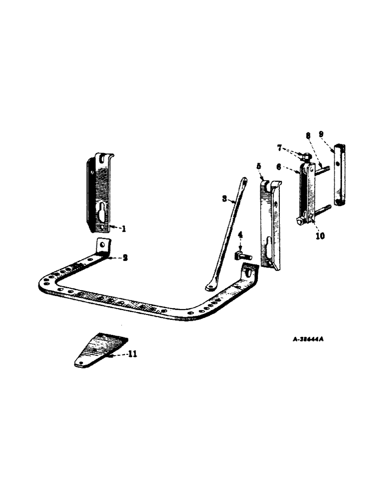 Схема запчастей Case IH 606 - (158) - DRAWBARS AND HITCHES, FIXED DRAWBAR Drawbar & Hitches