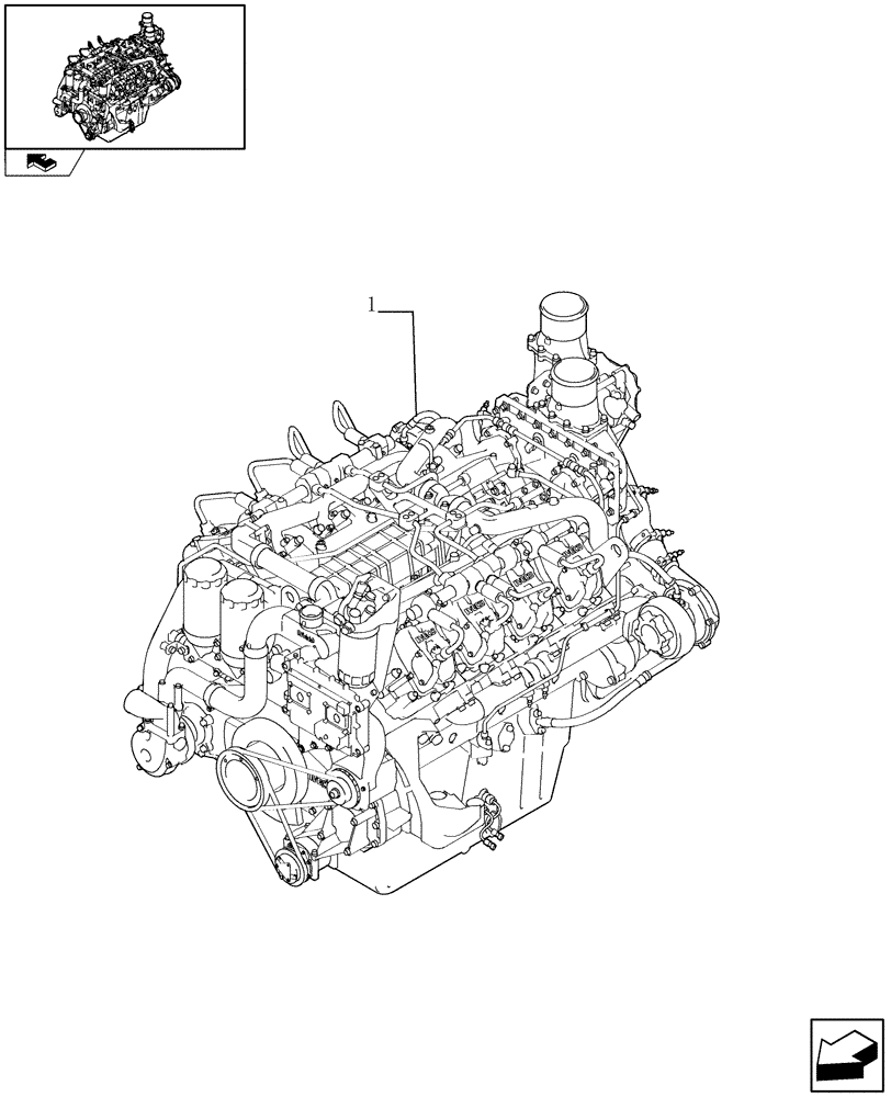Схема запчастей Case IH FVAE2884X B200 - (0.02.1) - ENGINE ASSY (504115130) 