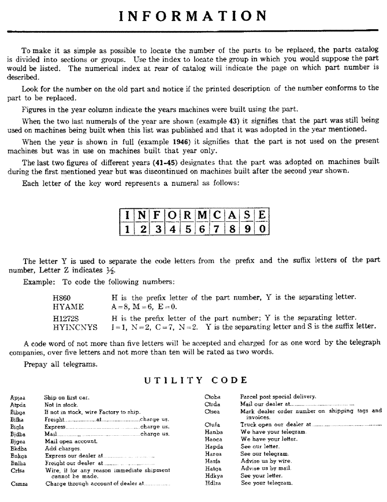 Схема запчастей Case IH WPH - (03) - INFORMATION 