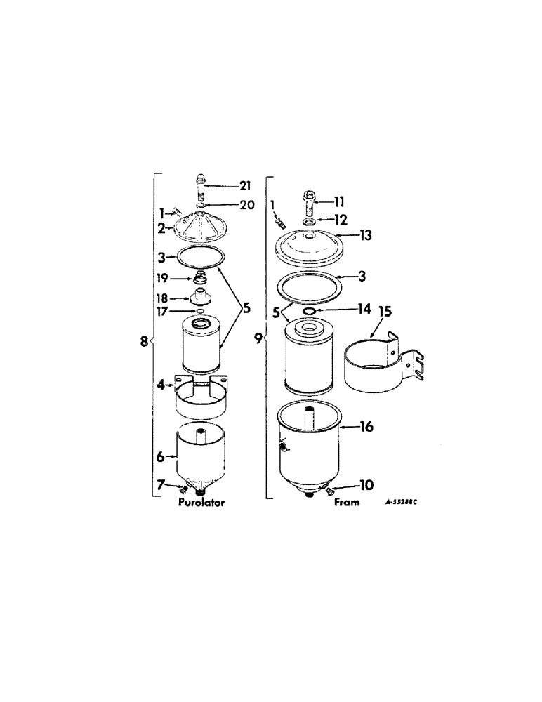 Схема запчастей Case IH 706 - (E-18[A]) - FUEL SYSTEM, FUEL FILTER D-282 DIESEL ENGINE TRACTORS (02) - FUEL SYSTEM