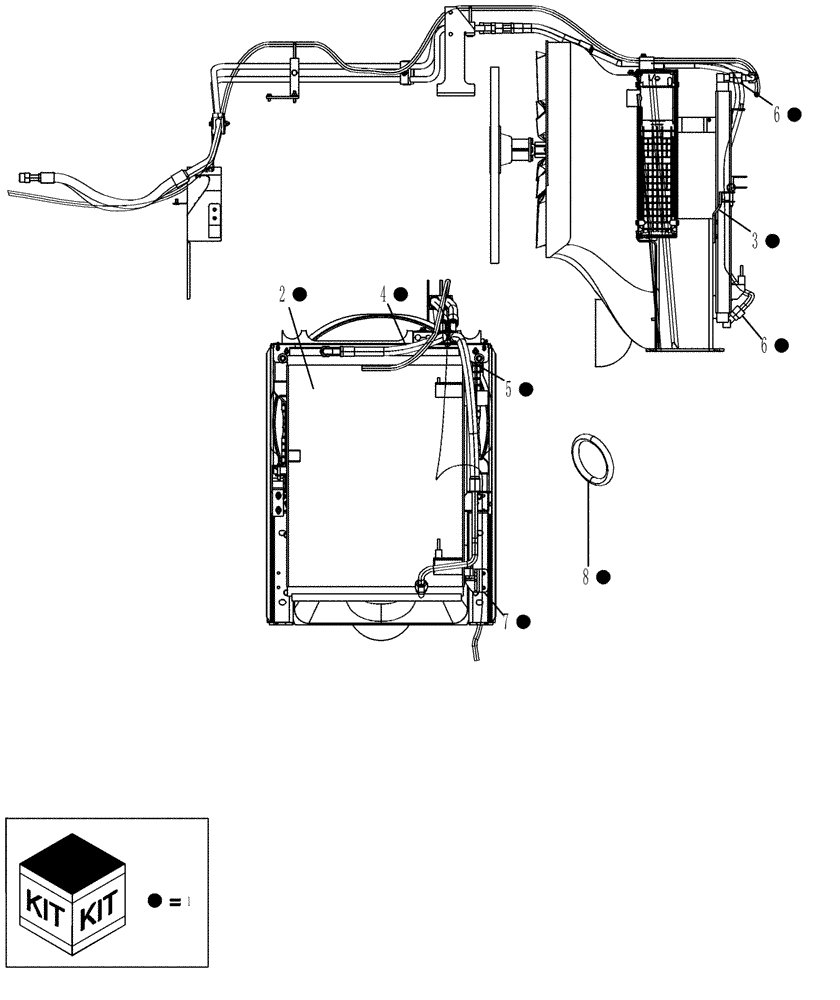 Схема запчастей Case IH MX215 - (08-35) - DIA KIT, OIL COOLER, HIGH PERFORMANCE (08) - HYDRAULICS