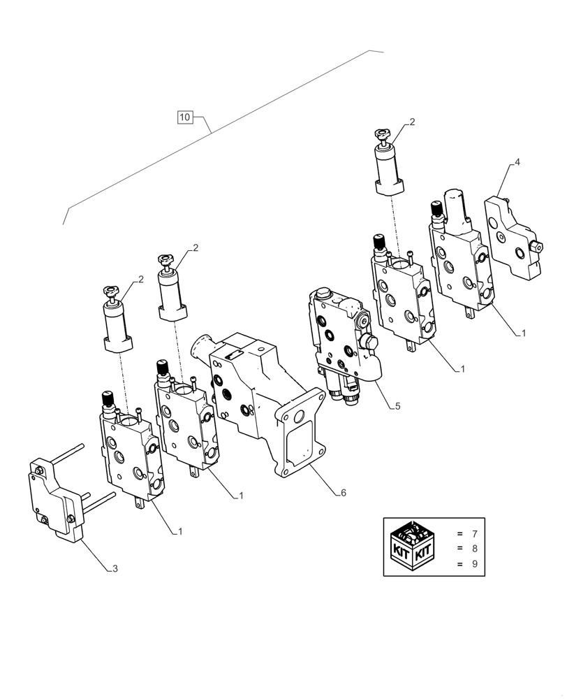 Схема запчастей Case IH PUMA 200 - (35.204.BE[07]) - REMOTE CONTROL VALVE (35) - HYDRAULIC SYSTEMS