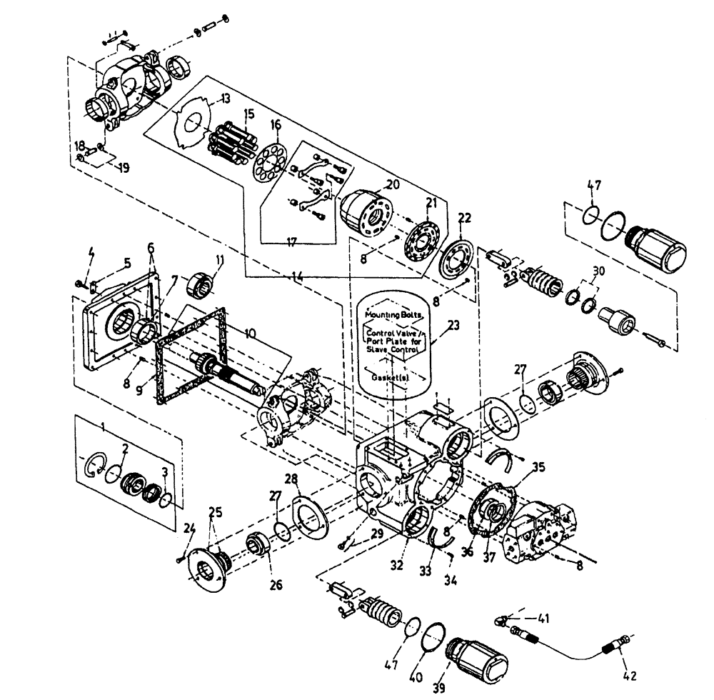 Схема запчастей Case IH AUSTOFT - (B02-01) - HYDRAULIC MOTOR (FRONT WHEEL [LH]) Hydraulic Components & Circuits