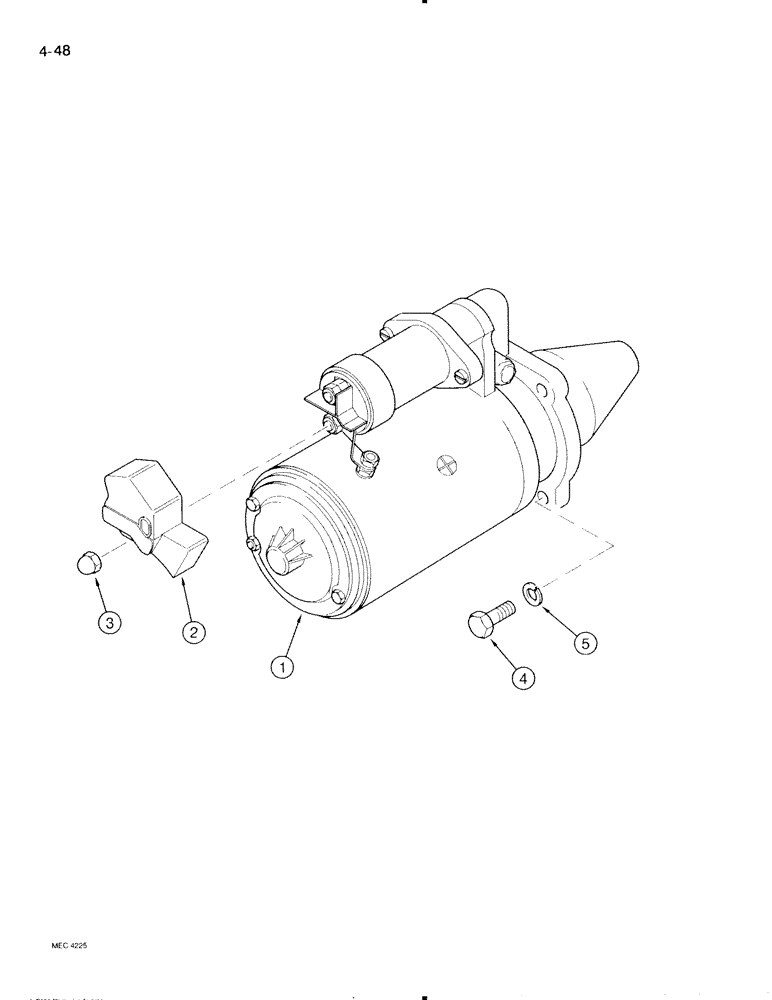 Схема запчастей Case IH 695 - (4-48) - STARTER MOTOR, MAGNETI-MARELLI (04) - ELECTRICAL SYSTEMS