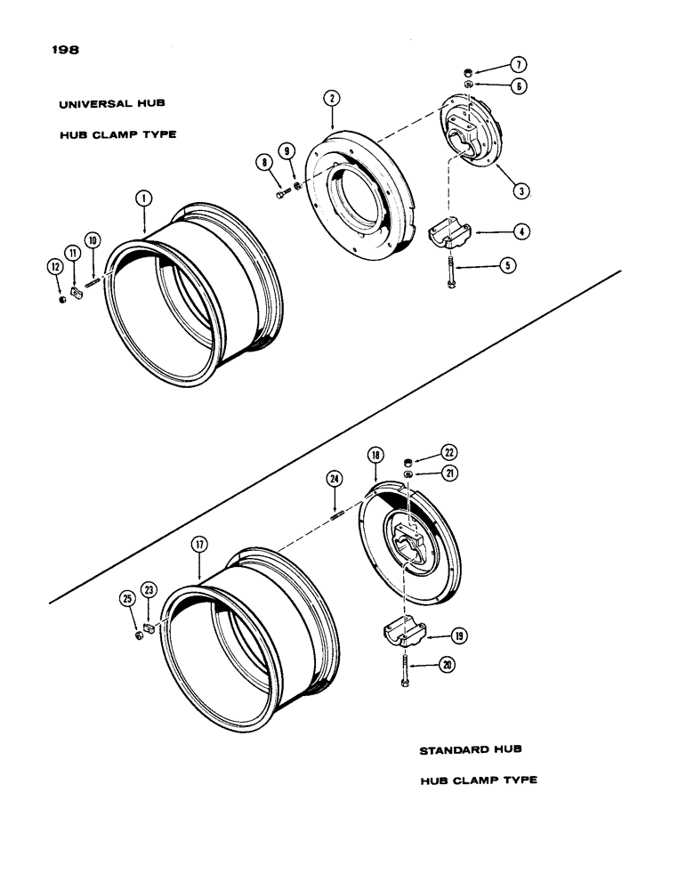 Схема запчастей Case IH 770 - (198) - REAR WHEELS W/30" RIMS, MANUAL ADJUSTABLE (06) - POWER TRAIN