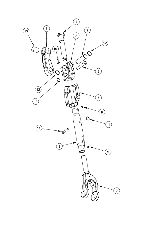 Схема запчастей Case IH MX220 - (09-52A) - LIFT LINKS - HITCH, WITH STANDARD CLEARANCE (09) - CHASSIS/ATTACHMENTS