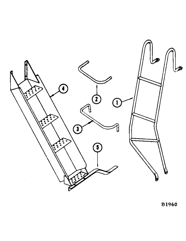 Схема запчастей Case IH 1060 - (206) - REAR LADDER, OPERATORS PLATFORM (90) - PLATFORM, CAB, BODYWORK AND DECALS