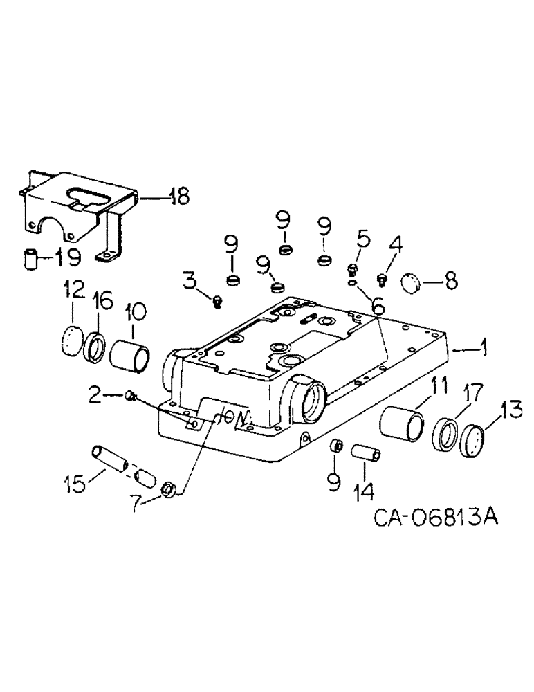 Схема запчастей Case IH 6788 - (07-17) - DRIVE TRAIN, REAR FRAME COVER (04) - Drive Train