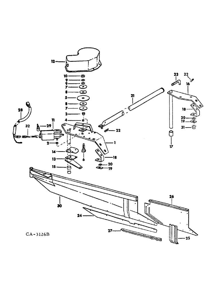 Схема запчастей Case IH 990 - (S-36) - WINDROW PLACEMENT ATTACHMENT, FOR 7 FT. AND 9 FT. 