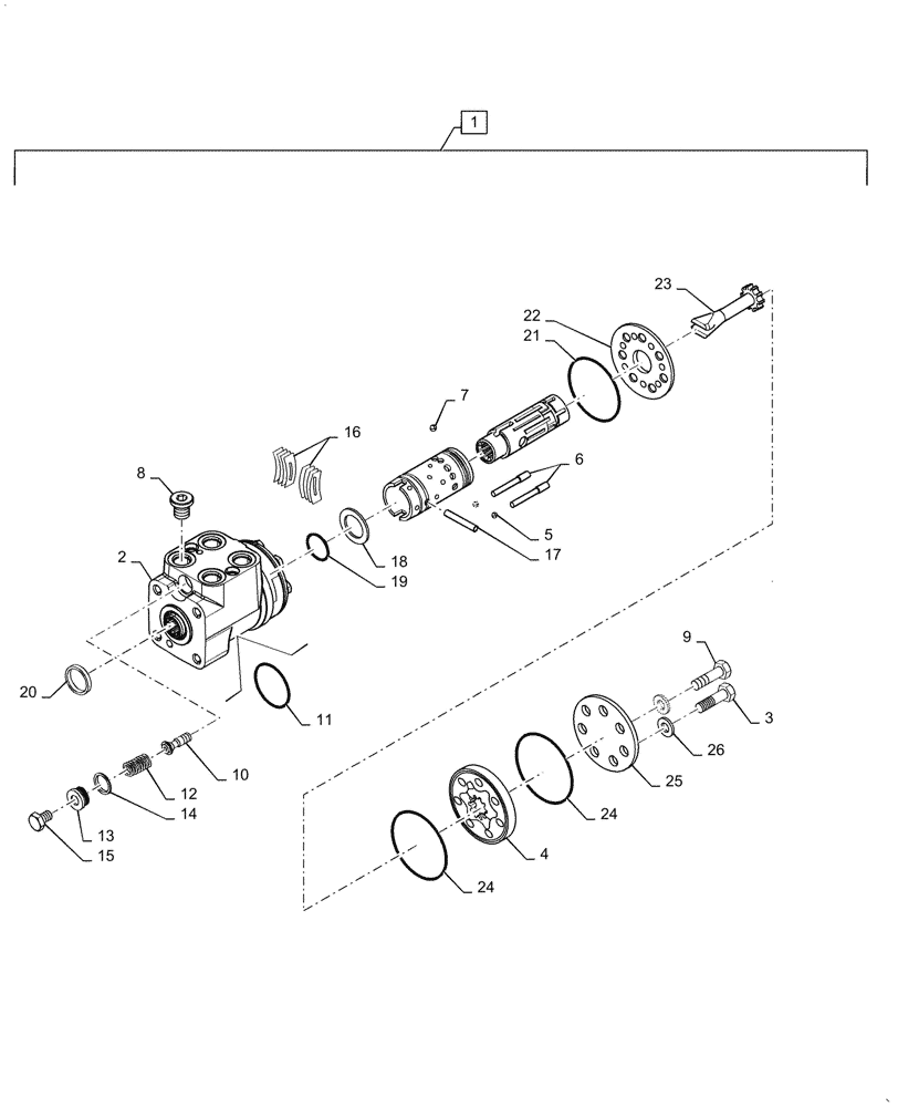 Схема запчастей Case IH FARMALL 50A - (41.101.AB[02]) - STEERING WHEEL AND BOX, USE FROM MY17 Invalid section