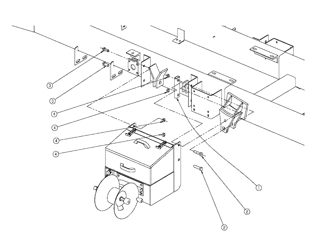 Схема запчастей Case IH 810 - (12-007) - PRESSURE WASHER MOUNT Pressure Washer