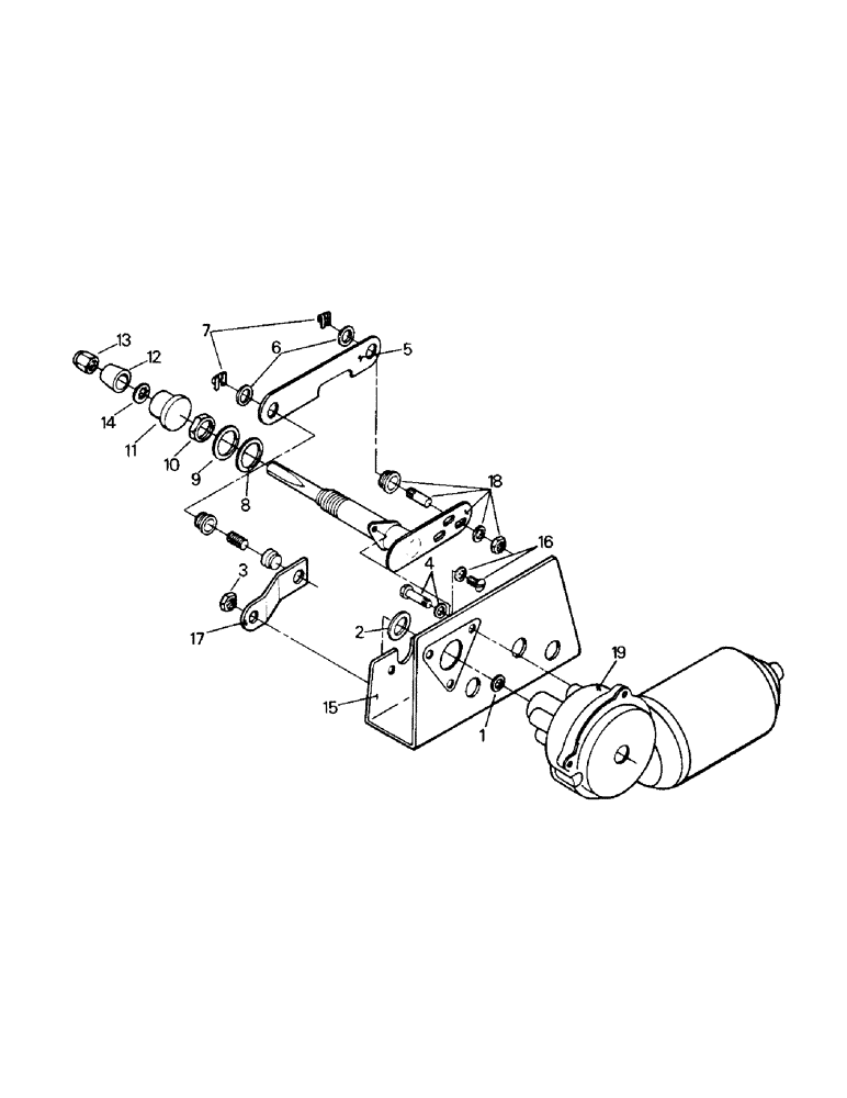 Схема запчастей Case IH KS-360 - (01-22) - WIPER DRIVE ASSEMBLY (10) - CAB