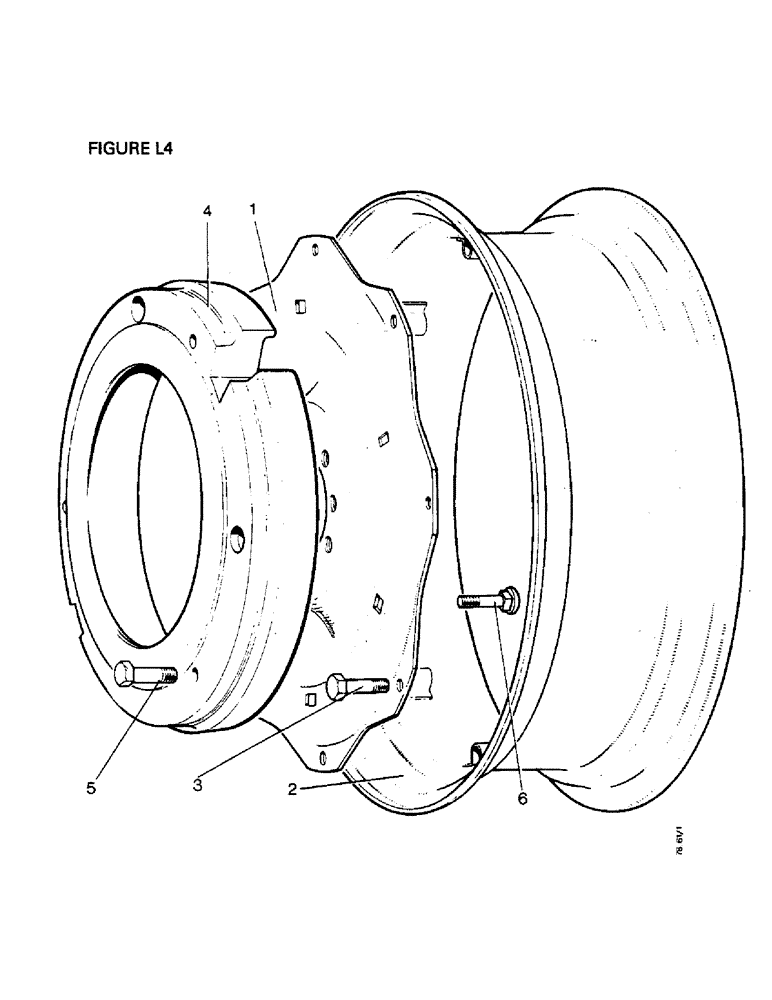 Схема запчастей Case IH 1412 - (L04-1) - CHASSIS, BONNET, FENDERS, SAFETY FRAME AND CAB, REAR WHEELS AND BALLAST WEIGHTS (12) - CHASSIS