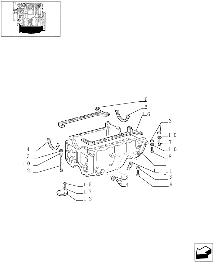 Схема запчастей Case IH JX65 - (0.04.2) - OIL SUMP (01) - ENGINE