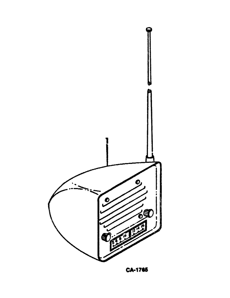 Схема запчастей Case IH 815 - (13-19) - SUPERSTRUCTURE, RADIO W/ANTENNA (05) - SUPERSTRUCTURE