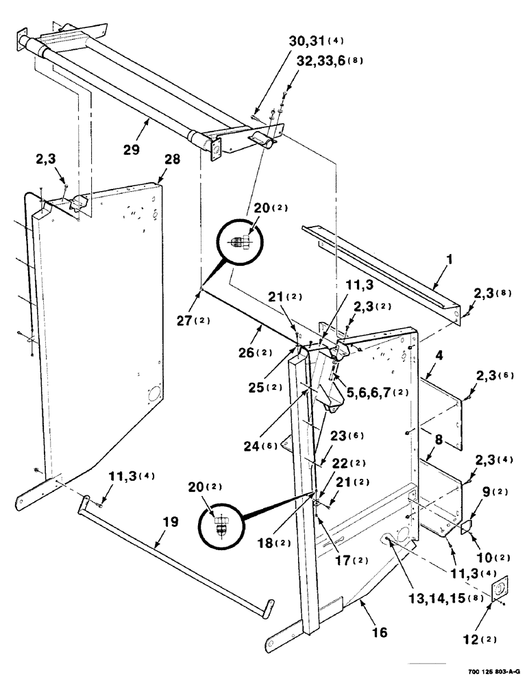 Схема запчастей Case IH 8465T - (5-06) - TAILGATE ASSEMBLY, 700130924 TAILGATE ASSEMBLY COMPLETE, SERIAL NUMBER CFH0074332 AND LATER (16) - BALE EJECTOR