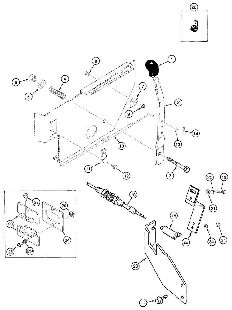 Схема запчастей Case IH CPX420 - (03-02) - CONTROLS, THROTTLE (02) - FUEL SYSTEM