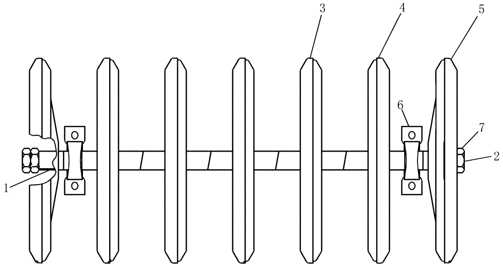 Схема запчастей Case IH 400 - (75.200.21) - PACKER GANG ASSY 7.2" SPACING, 7 STEEL WHEELS (75) - SOIL PREPARATION