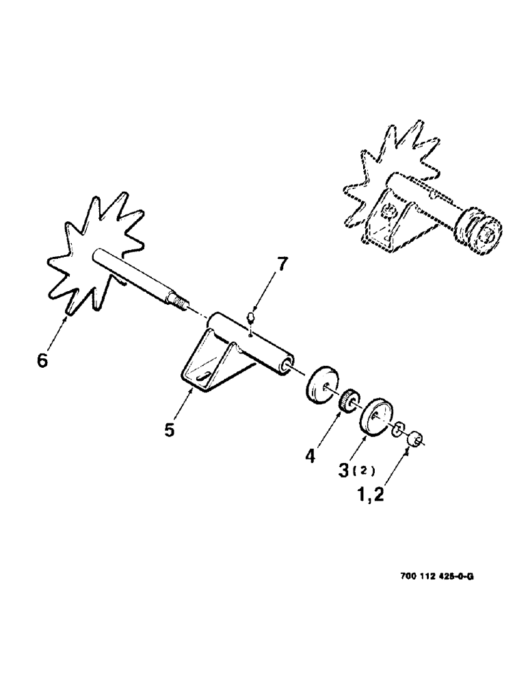 Схема запчастей Case IH 8545 - (6-04) - STAR WHEEL ASSEMBLY (14) - BALE CHAMBER