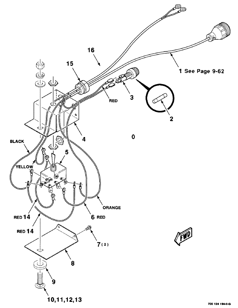 Схема запчастей Case IH 8545 - (9-60) - BALE THROWER ELECTRICAL CONTROL BOX ASSEMBLY, (700124194 CONTROL BOX ASSEMBLY COMPLETE) Decals & Attachments