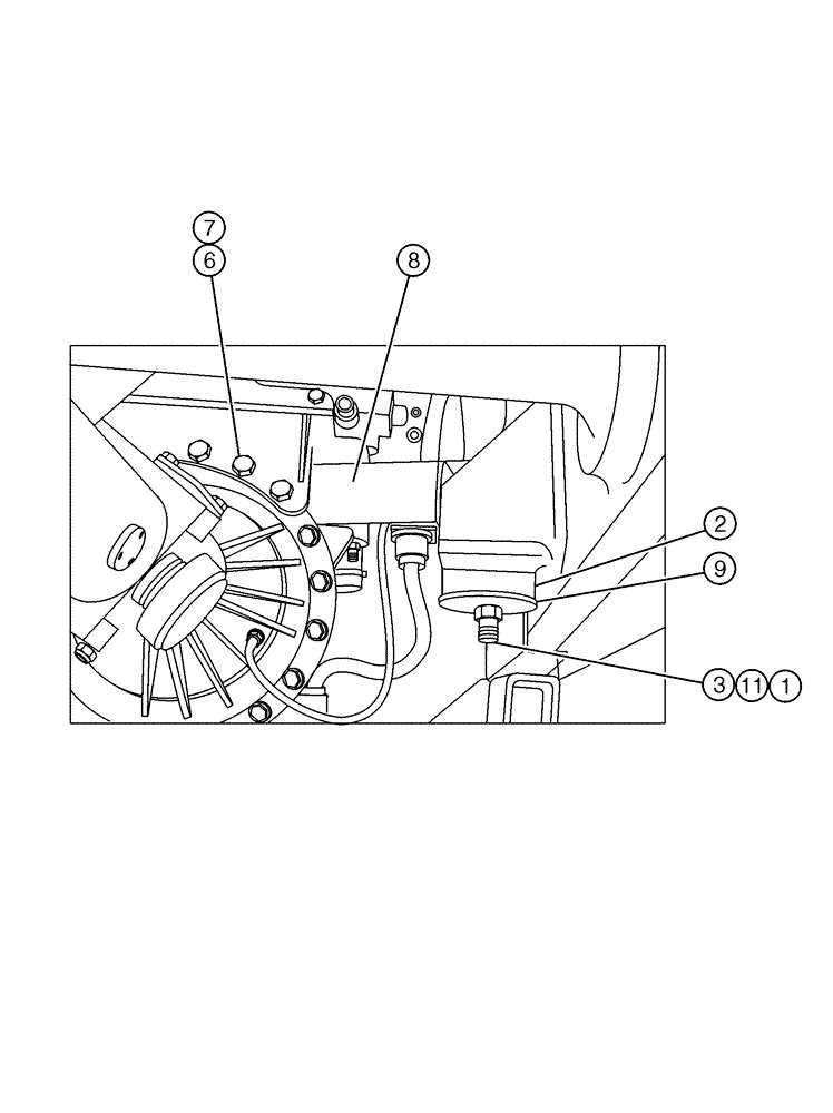 Схема запчастей Case IH FLX4330 - (03-003[02]) - TRANSMISSION MOUNTING (FLX 4375 CAT 3176 ENGINE) (03) - TRANSMISSION