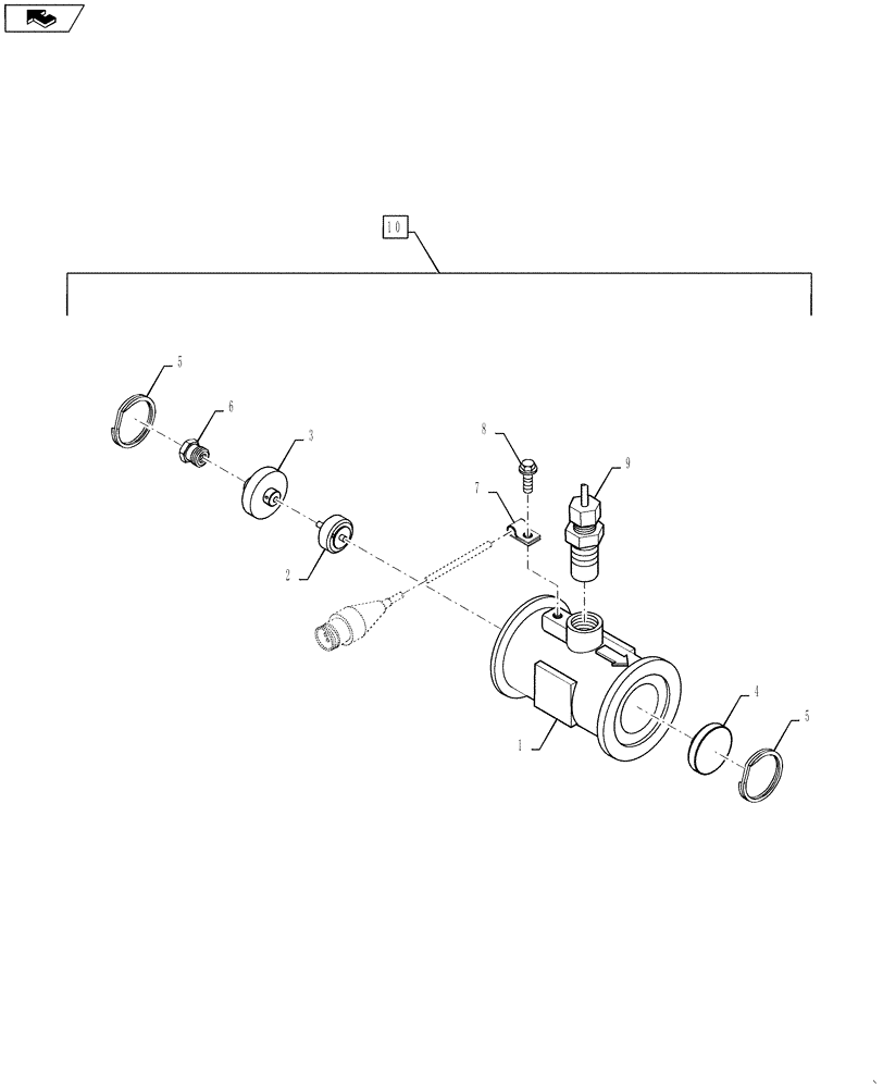 Схема запчастей Case IH 4430 - (40.910.07) - RFM 60 FLOWMETER, LO-FLOW (40 ) - PLUMBING