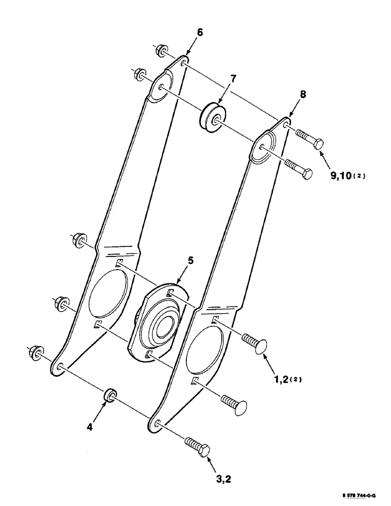 Схема запчастей Case IH 8590 - (06-28) - TENSION ARM ASSEMBLY (14) - BALE CHAMBER