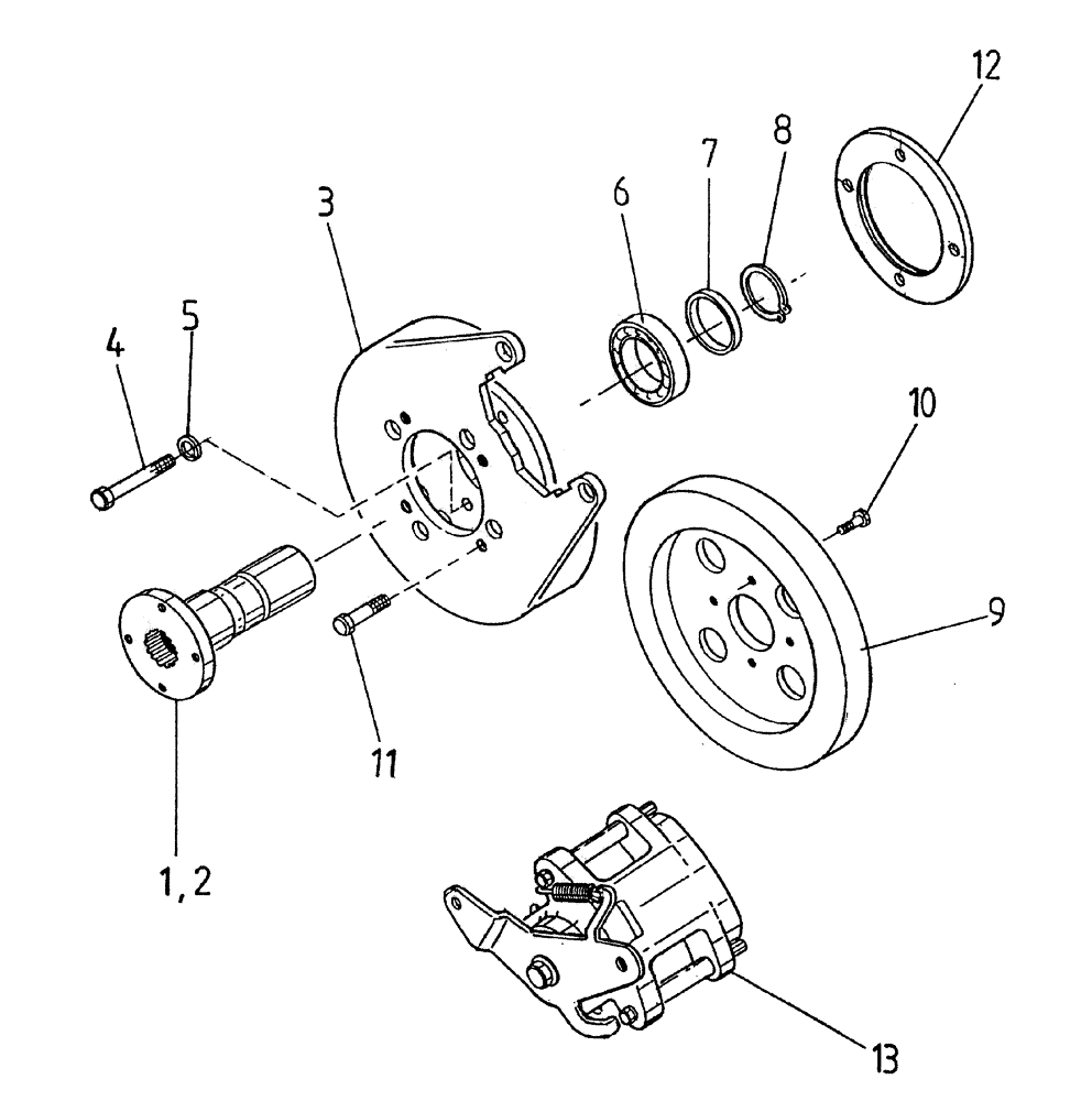 Схема запчастей Case IH 7000 - (A04-30) - BRAKES ([LH] 7000) Mainframe & Functioning Components