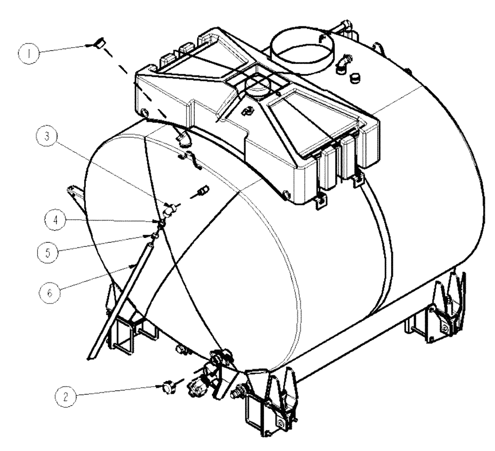 Схема запчастей Case IH SPX4260 - (09-050) - RINSE TANK PLUMBING, STA Liquid Plumbing