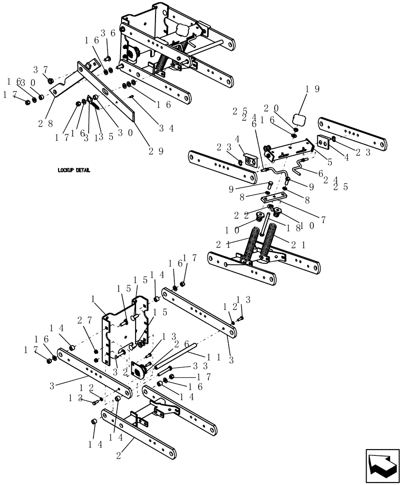 Схема запчастей Case IH 1200PT - (L.10.F[22]) - ROW UNIT EXTENDED LINKAGE (ASN CBJ022252) L - Field Processing